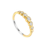 SILVER GOLD PLATED CLASSIC SOLITAIRE RING EMERELLE ST2345