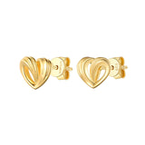 Silver Gold Plated Pure Love Stud Earrings ST2347