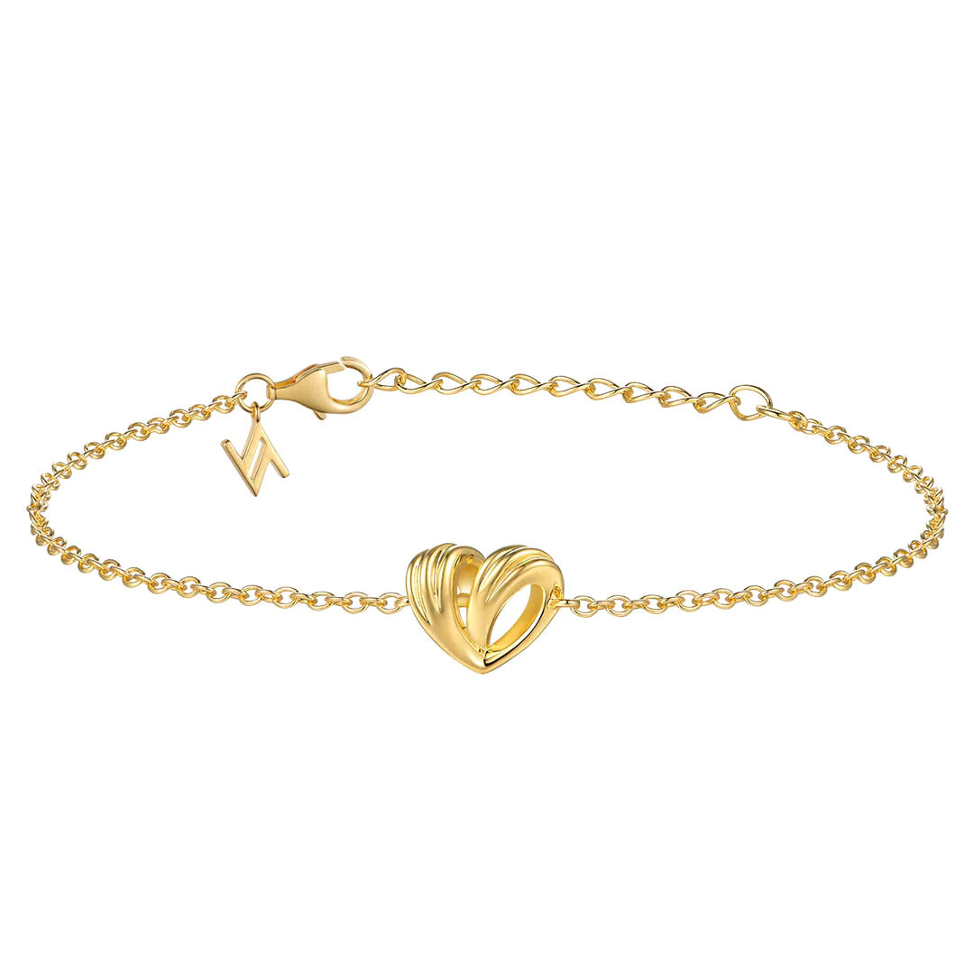 Sterling Silver Gold Plated Pure Love Bracelet ST2353