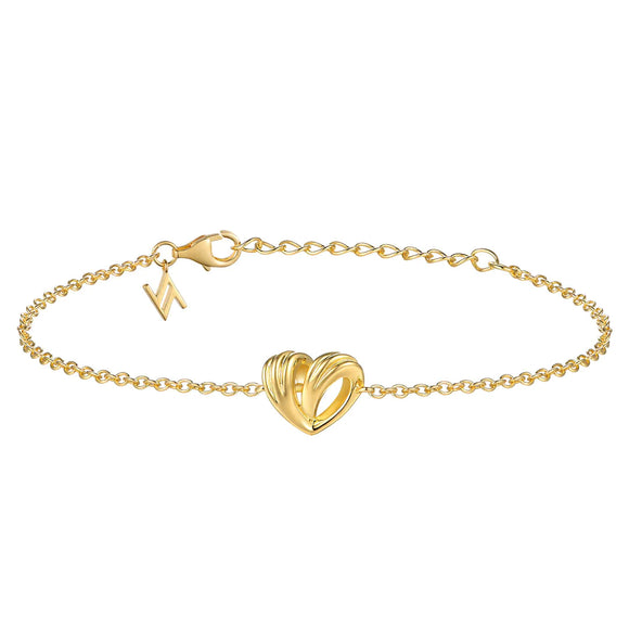 Sterling Silver Gold Plated Pure Love Bracelet ST2353