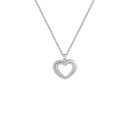 Silver Double Happiness Necklace ST2418