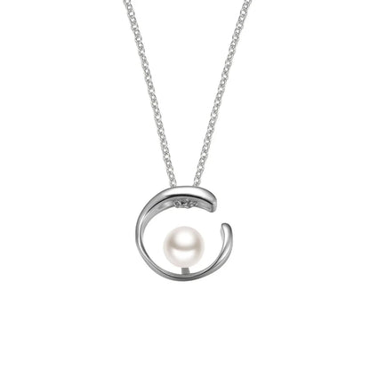 Silver Baroque Flair Pearl Necklace ST2459