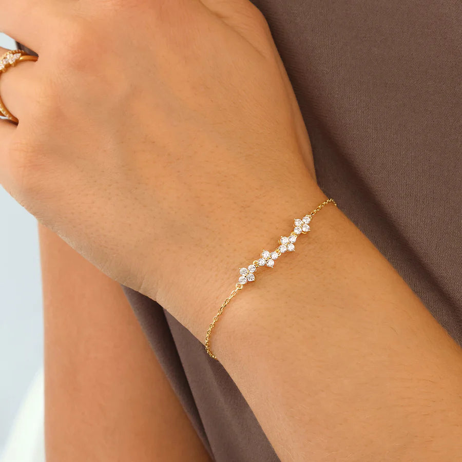 Silver Gold-plated Sparkly Couture Bracelet Veliora ST2478