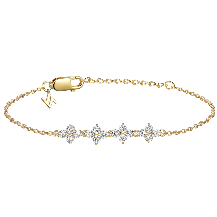 Silver Gold-plated Sparkly Couture Bracelet Veliora ST2478