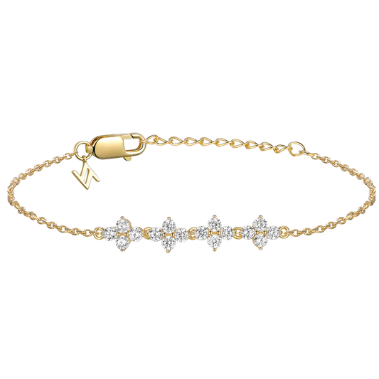Silver Gold-plated Sparkly Couture Bracelet Veliora ST2478