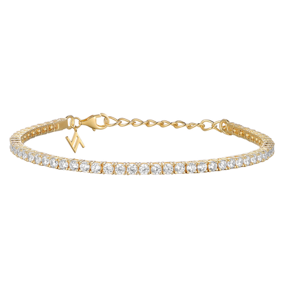 Silver Gold-plated 2.5mm Tennis Bracelet ST2508