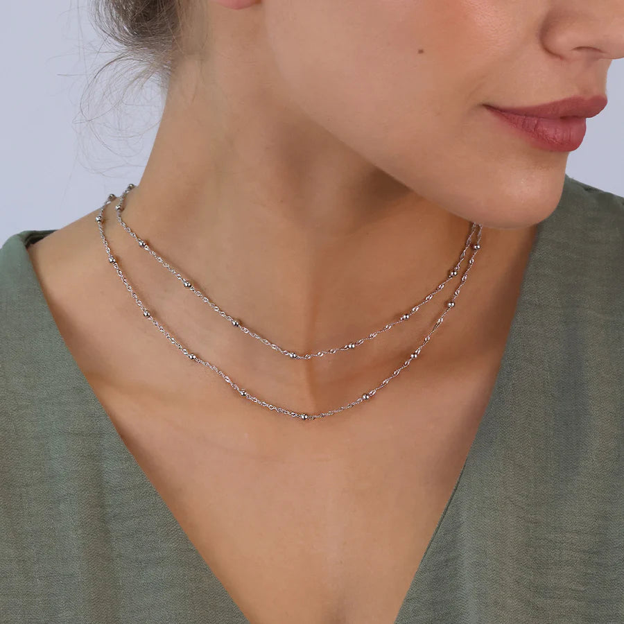 Silver Modern Aztec Necklace Darleen ST2513