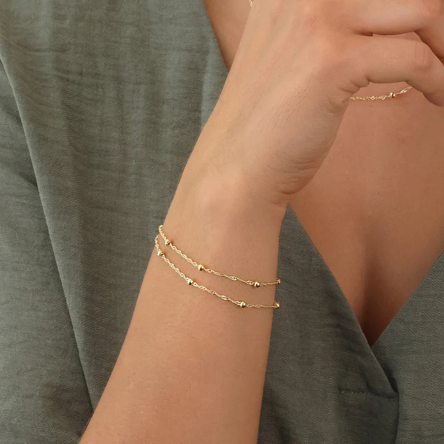 Silver Gold-plated Modern Aztec Bracelet Darleen ST2514