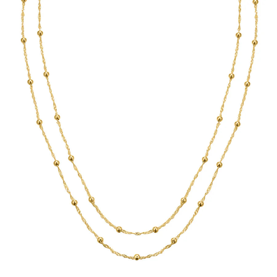 Silver Gold-plated Modern Aztec Necklace Darleen ST2515