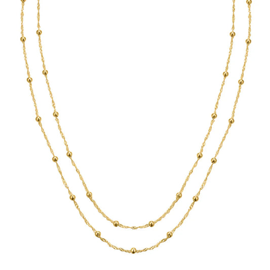 Silver Gold-plated Modern Aztec Necklace Darleen ST2515