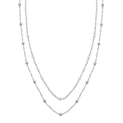 Sterling Silver CZ Baroque Flair Necklace Marjorie ST2516