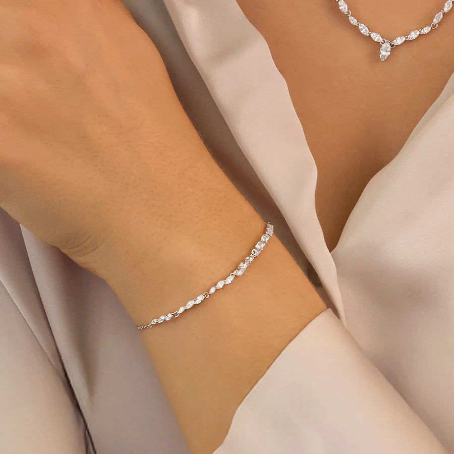 Silver Sparkly Couture Bracelet Katelyn ST2524