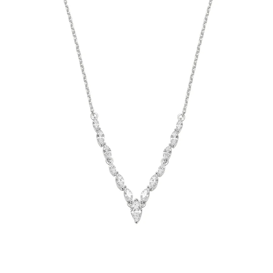 Sterling Silver CZ Sparkly Couture Necklace Katelyn ST2528
