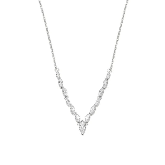 Sterling Silver CZ Sparkly Couture Necklace Katelyn ST2528