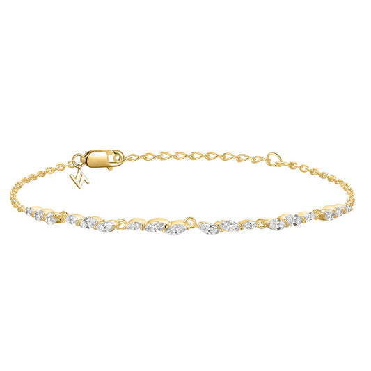 Silver Gold-plated Sparkly Couture Bracelet Katelyn ST2529