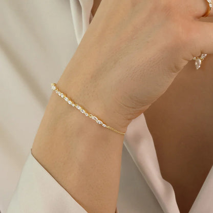 Silver Gold-plated Sparkly Couture Bracelet Katelyn ST2529