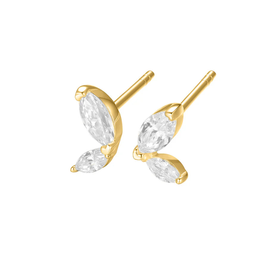 Silver Gold-plated CZ Sparkly Couture Earrings Katelyn ST2531