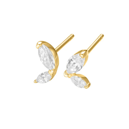 Silver Gold-plated CZ Sparkly Couture Earrings Katelyn ST2531