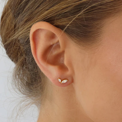 Silver Gold-plated CZ Sparkly Couture Earrings Katelyn ST2531