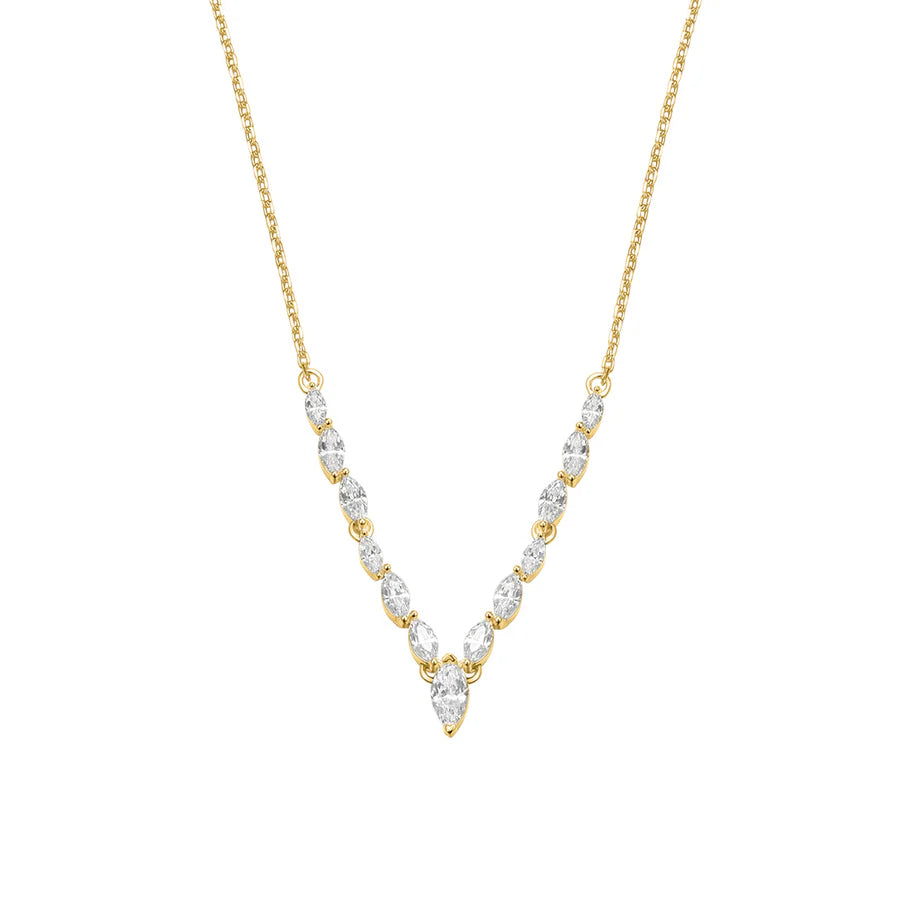 Silver Gold-plated CZ Sparkly Couture Necklace Katelyn ST2533