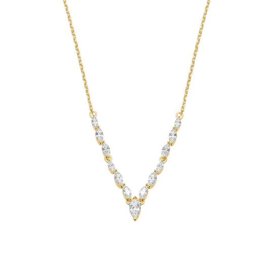 Silver Gold-plated CZ Sparkly Couture Necklace Katelyn ST2533
