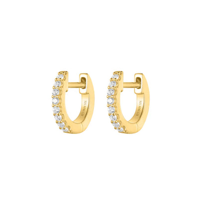 Silver Gold-plated Glamour Girl CZ Hoop Earrings ST2536