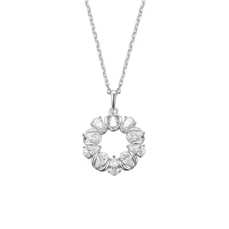 Sterling Silver CZ Sparkly Couture Necklace Brianna ST2553