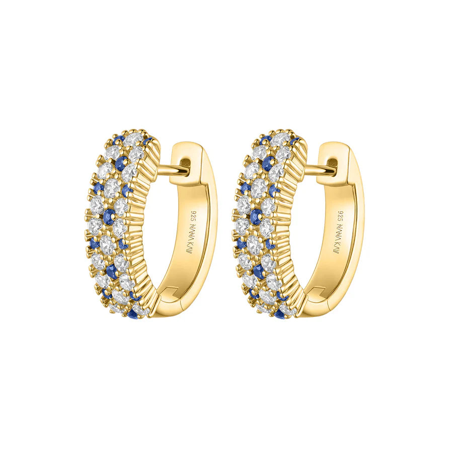 Silver Gold-plated Colour Love Hoop ST2573