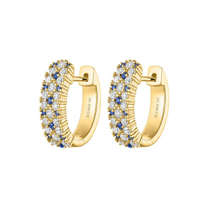 Silver Gold-plated Colour Love Hoop ST2573