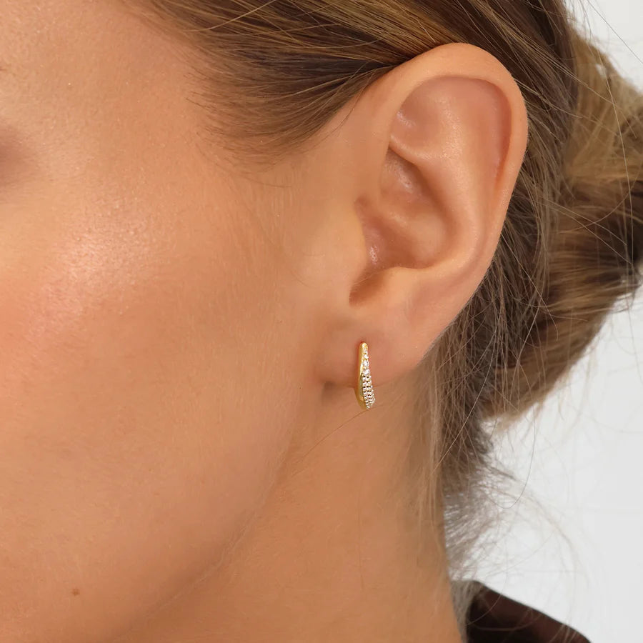 Silver Gold-plated Glamour Girl Hoop Oleandra ST2577