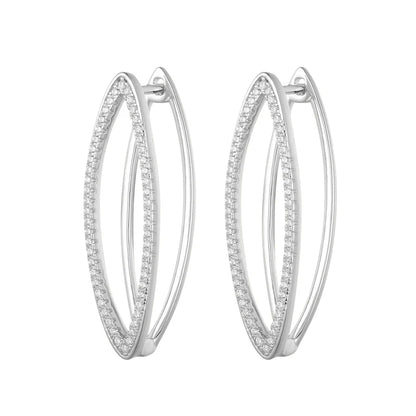 Silver Glamour Girl Hoop Earring Sylvara ST2578