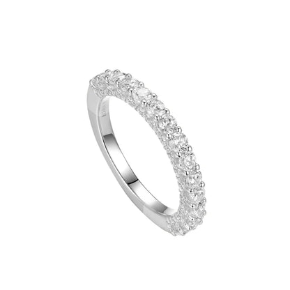 Silver CZ Sparkly Eternity Ring ST2584