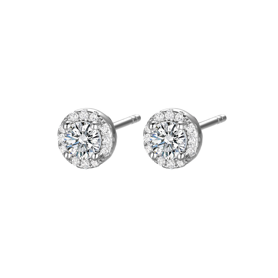 Silver CZ Modern Classics Stud Earrings ST2601