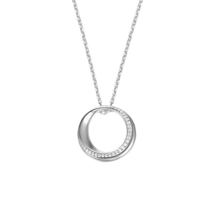 Silver CZ Glamour Girl Pendant ST2609