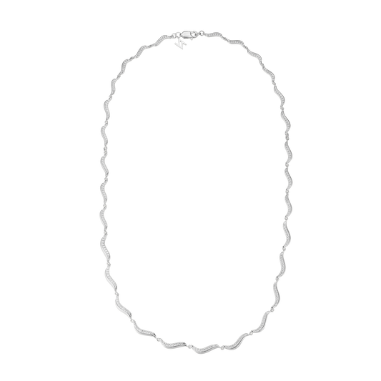 Sterling Silver CZ Sparkly Couture Necklace ST2615