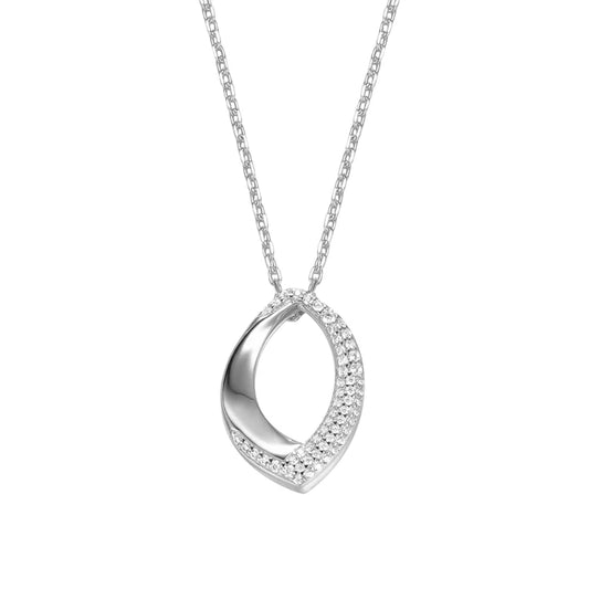 Silver CZ Glamour Girl Pendant ST2623