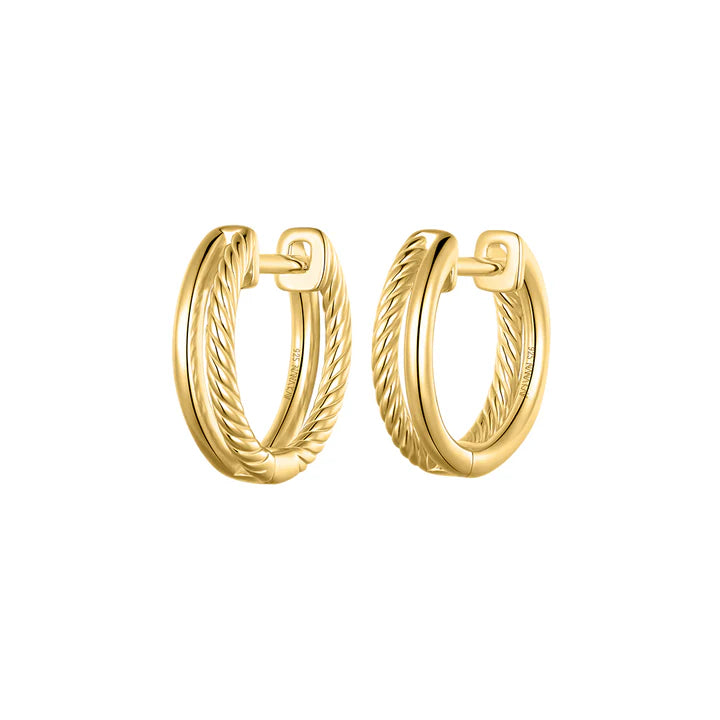Silver Gold-plated Glam Rebel Hoop Earrings ST2631