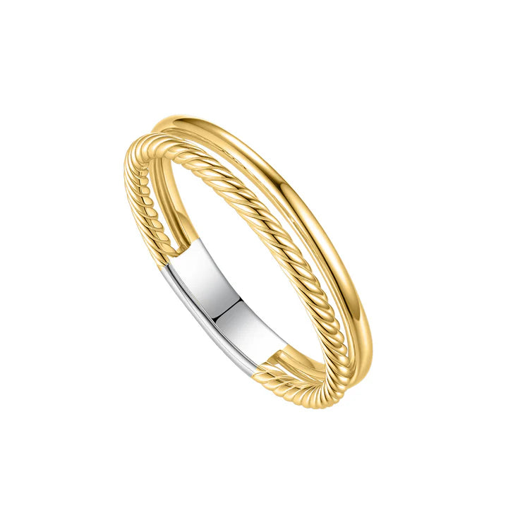 Silver Gold-plated Glam Rebel Ring ST2632
