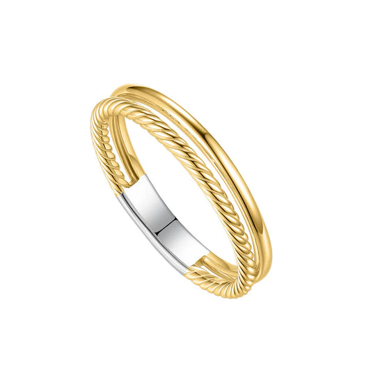 Silver Gold-plated Glam Rebel Ring ST2632