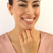 Silver Gold-plated Glam Rebel Ring ST2632