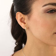 Silver Gold-plated Glam Rebel CZ Hoop Earrings ST2634