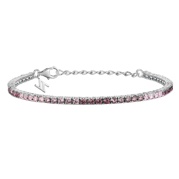 Silver 2.5mm Colour Love Bracelet Gradient Purple ST2645
