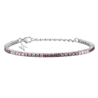 Silver 2.5mm Colour Love Bracelet Gradient Purple ST2645