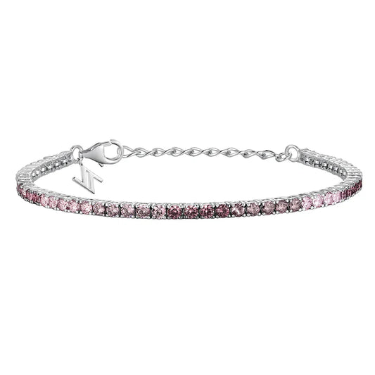 Silver 2.5mm Colour Love Bracelet Gradient Purple ST2645