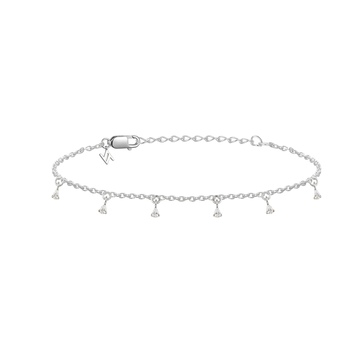 Sterling Silver Sparkly Droplets Bracelet ST2667
