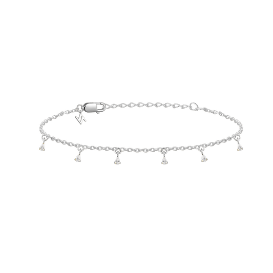 Sterling Silver Sparkly Droplets Bracelet ST2667