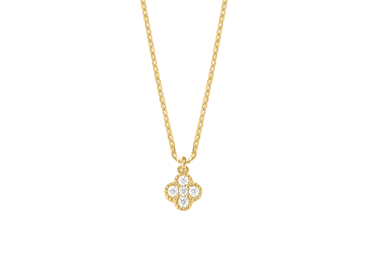 Sterling Silver Gold Plated CZ Pendant ST2675