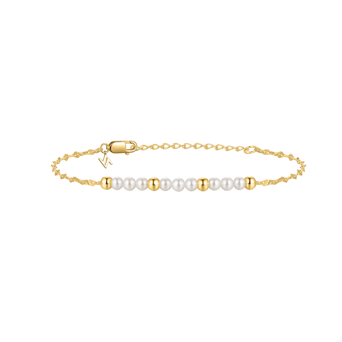 Silver Gold Plated  Pearl Bracelet ST2683