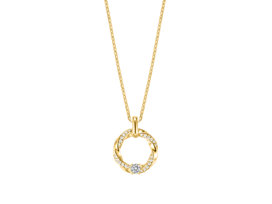 Sterling Silver CZ Angel Pendant ST2680