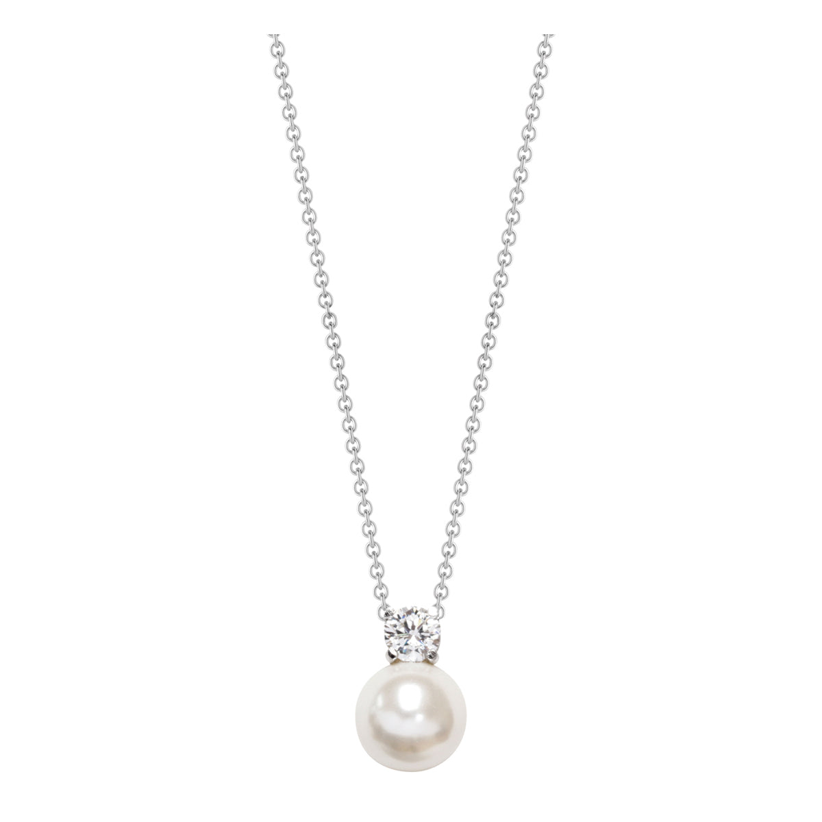 Silver Fashion Pearl CZ Pendant ST696